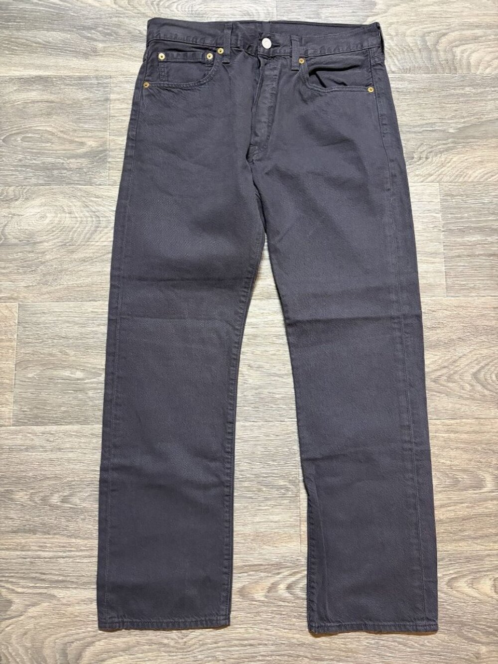 Levis Mens 501 Original Fit Jeans 32x30 Button Fly Black Denim Cotton Classic